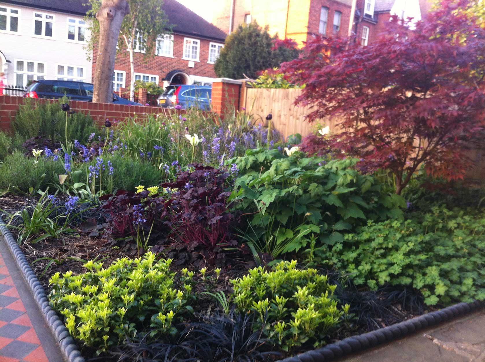 South London Garden with Cascading Water Feature